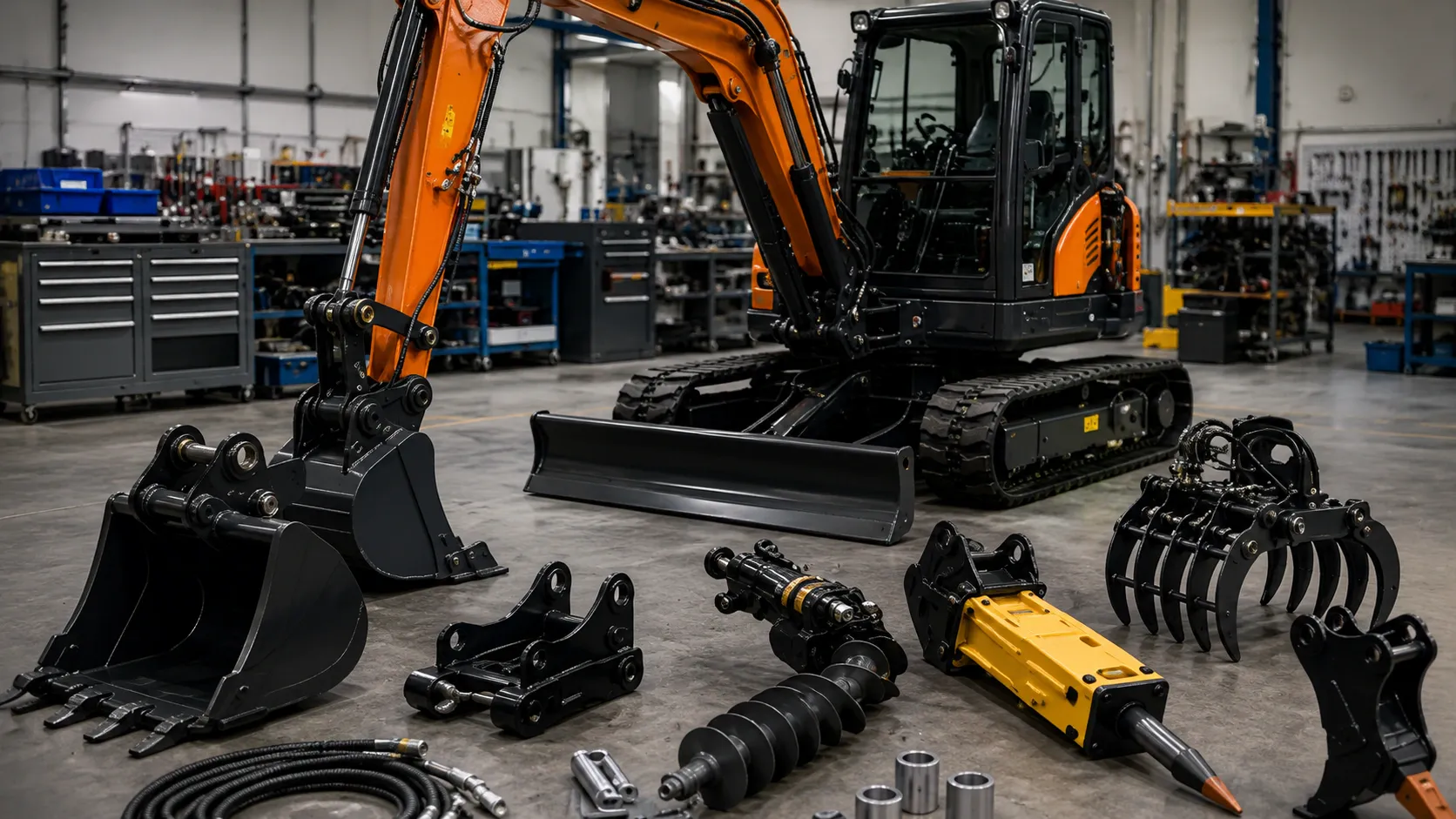 CASDE mini excavator attachments and working tools
