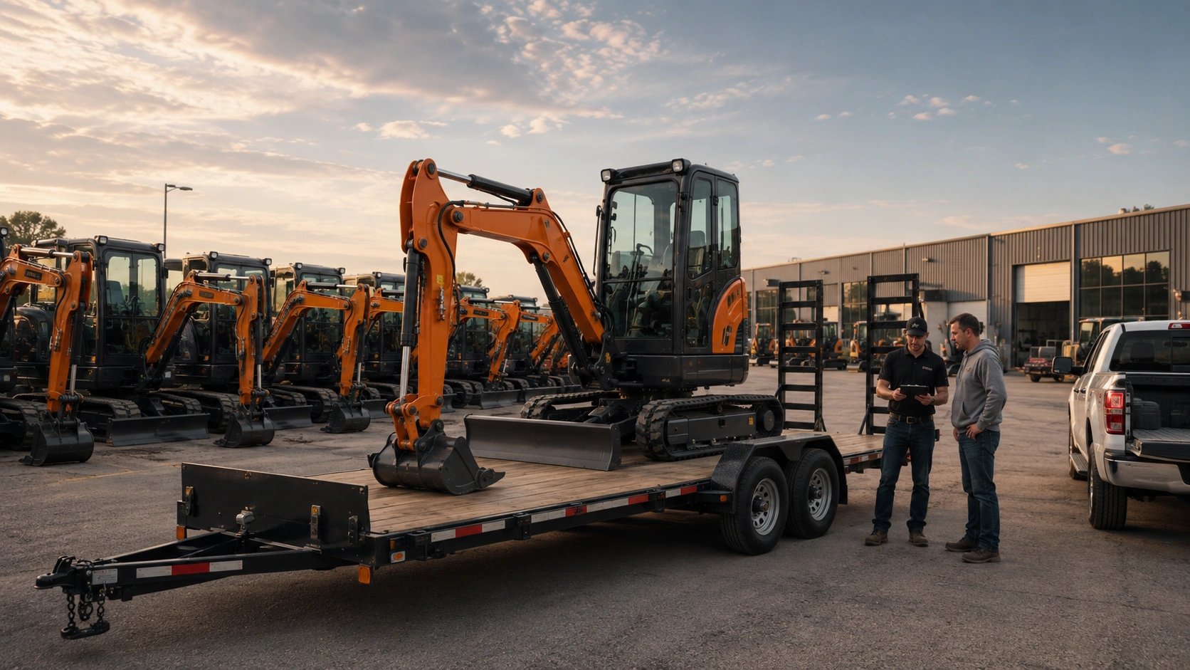 Mini excavator for rental fleets