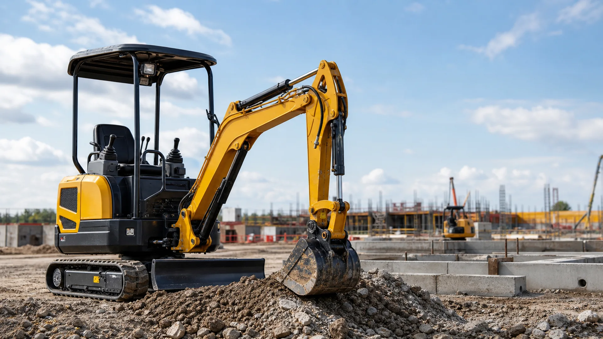 CASDE construction machinery range including mini excavators and loaders