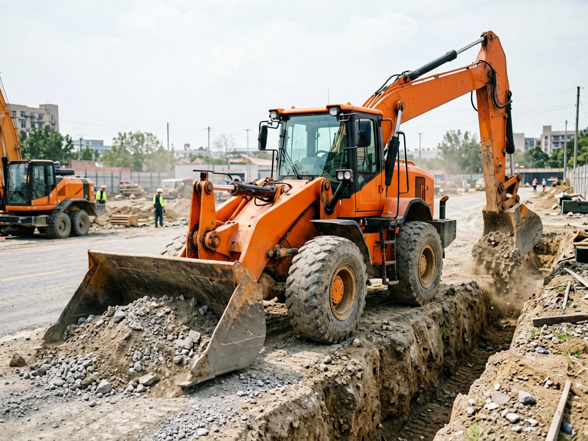 Backhoe loader functions